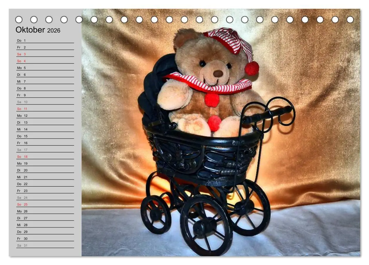 Bild: 9783457968192 | TEDDYBÄR, OH TEDDYBÄR... (Tischkalender 2026 DIN A5 quer), CALVENDO...