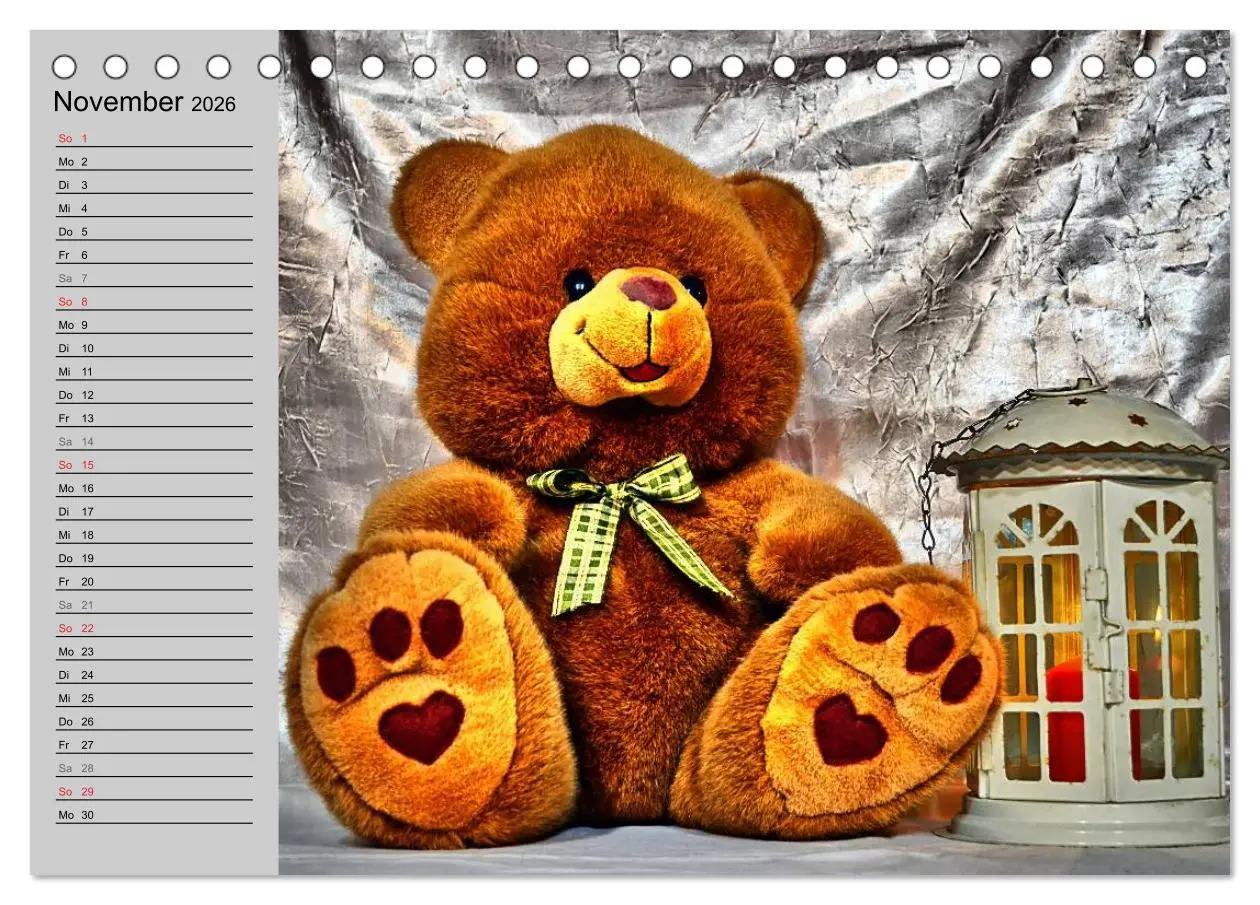 Bild: 9783457968192 | TEDDYBÄR, OH TEDDYBÄR... (Tischkalender 2026 DIN A5 quer), CALVENDO...