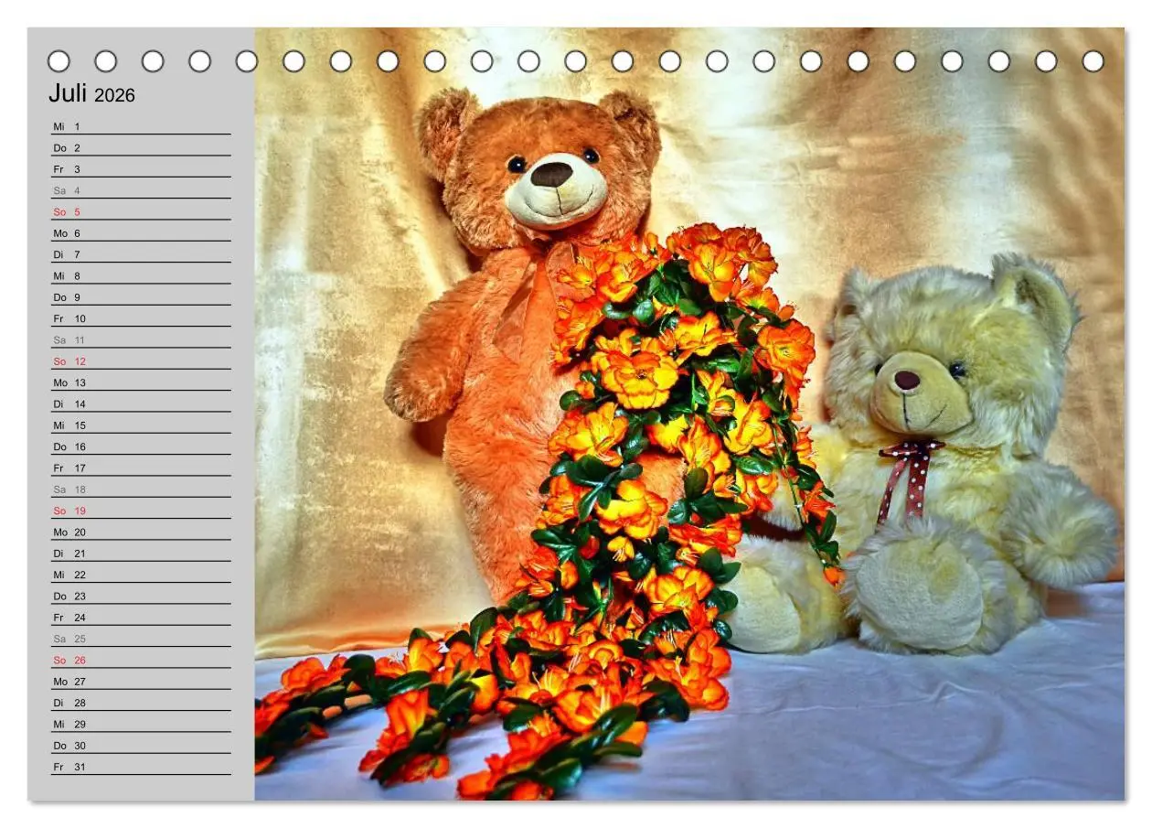 Bild: 9783457968192 | TEDDYBÄR, OH TEDDYBÄR... (Tischkalender 2026 DIN A5 quer), CALVENDO...