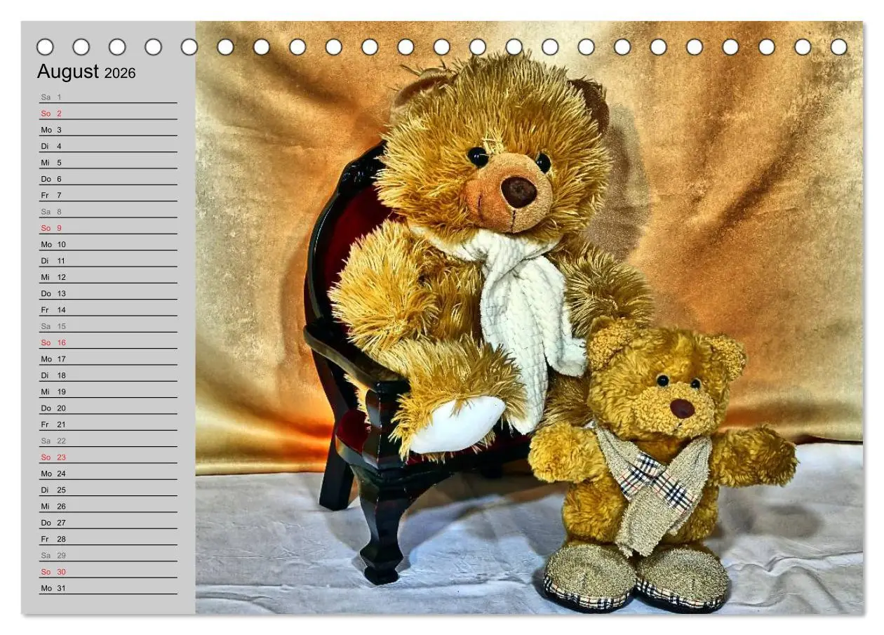 Bild: 9783457968192 | TEDDYBÄR, OH TEDDYBÄR... (Tischkalender 2026 DIN A5 quer), CALVENDO...