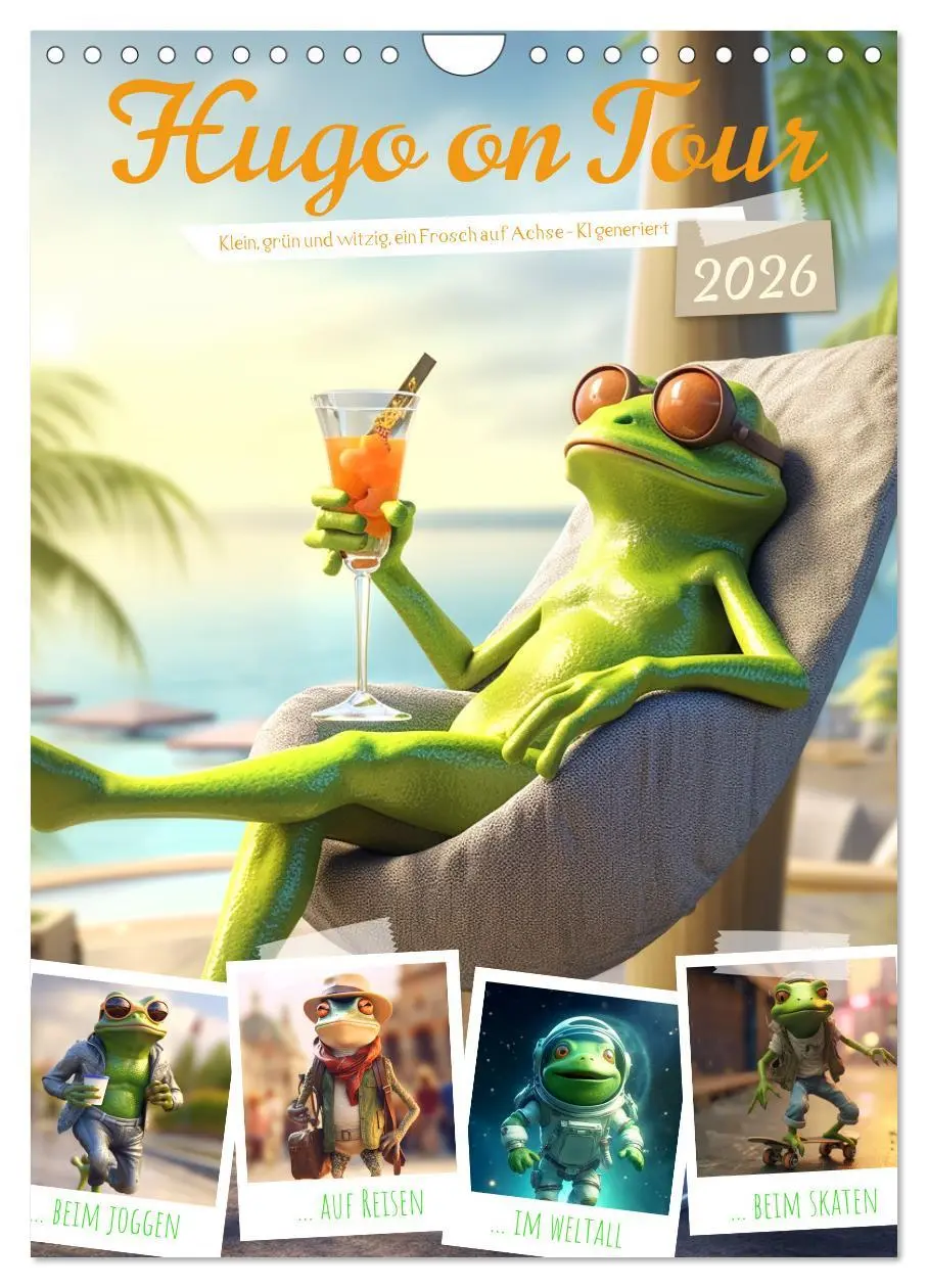 Cover: 9783516298192 | Hugo on Tour (Wandkalender 2026 DIN A4 hoch), CALVENDO Monatskalender