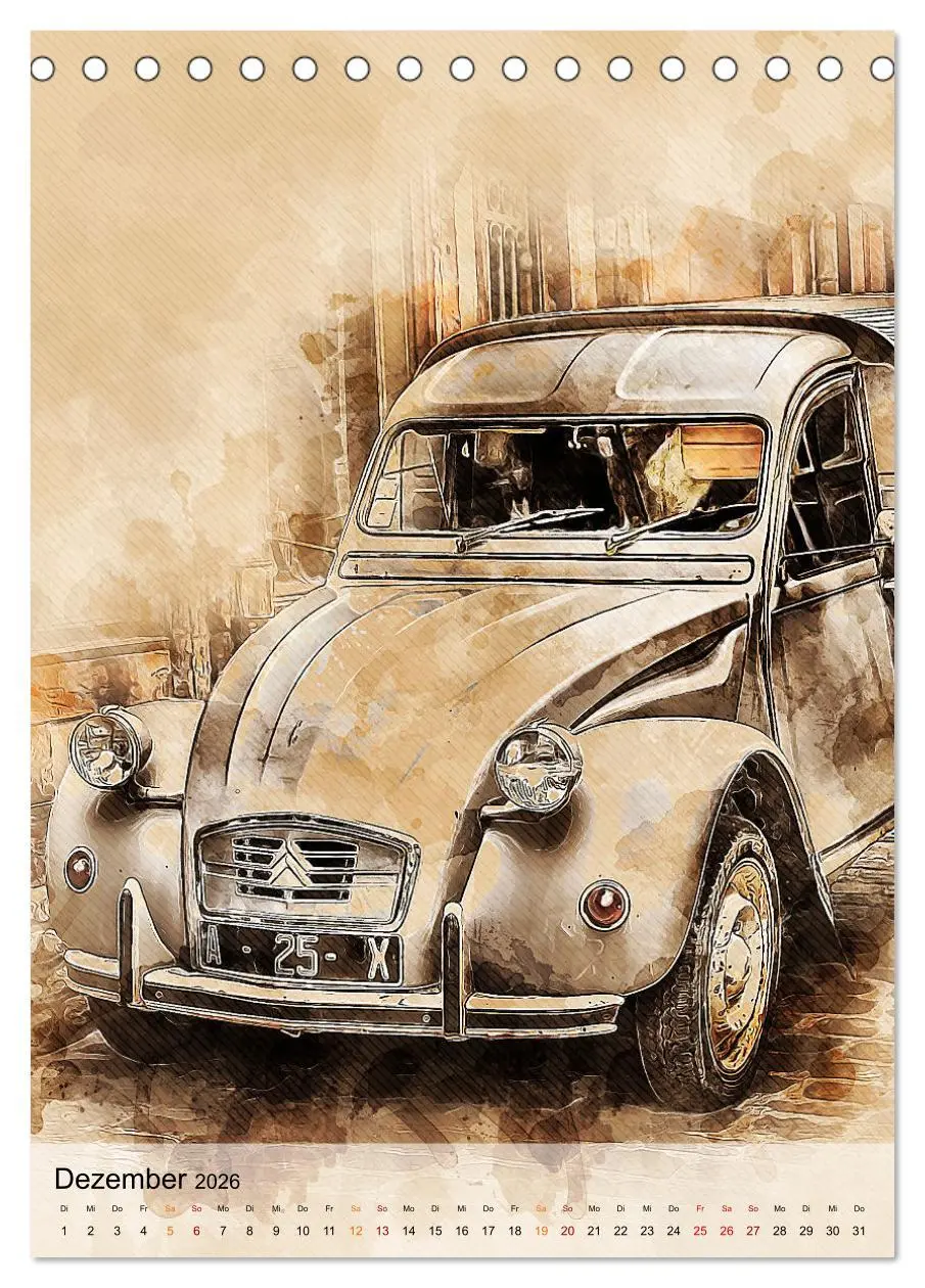 Bild: 9783516368192 | Die Ente - Automobil Legende (Tischkalender 2026 DIN A5 hoch),...