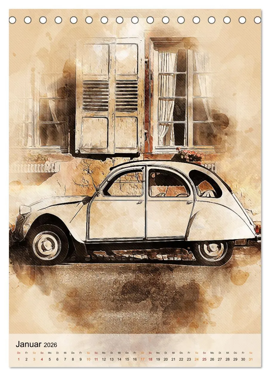 Bild: 9783516368192 | Die Ente - Automobil Legende (Tischkalender 2026 DIN A5 hoch),...
