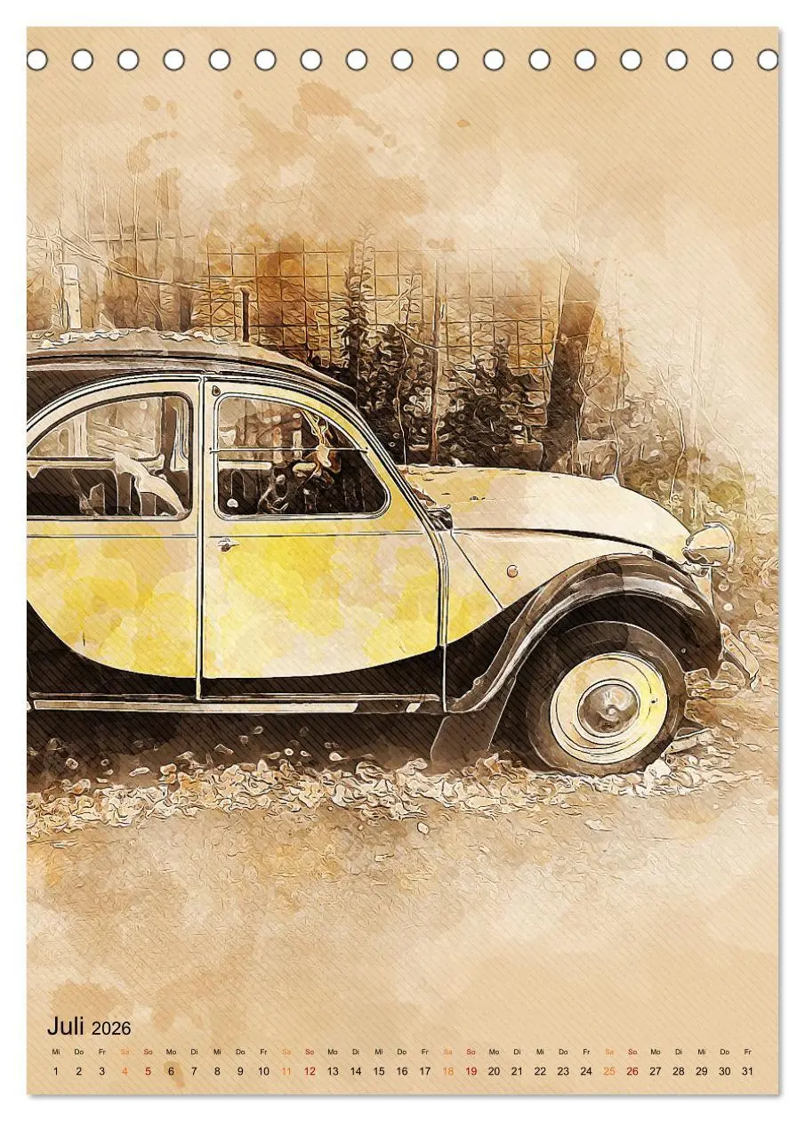 Bild: 9783516368192 | Die Ente - Automobil Legende (Tischkalender 2026 DIN A5 hoch),...