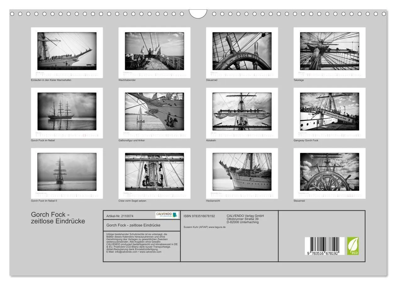 Bild: 9783516678192 | Gorch Fock - zeitlose Eindrücke (Wandkalender 2026 DIN A3 quer),...