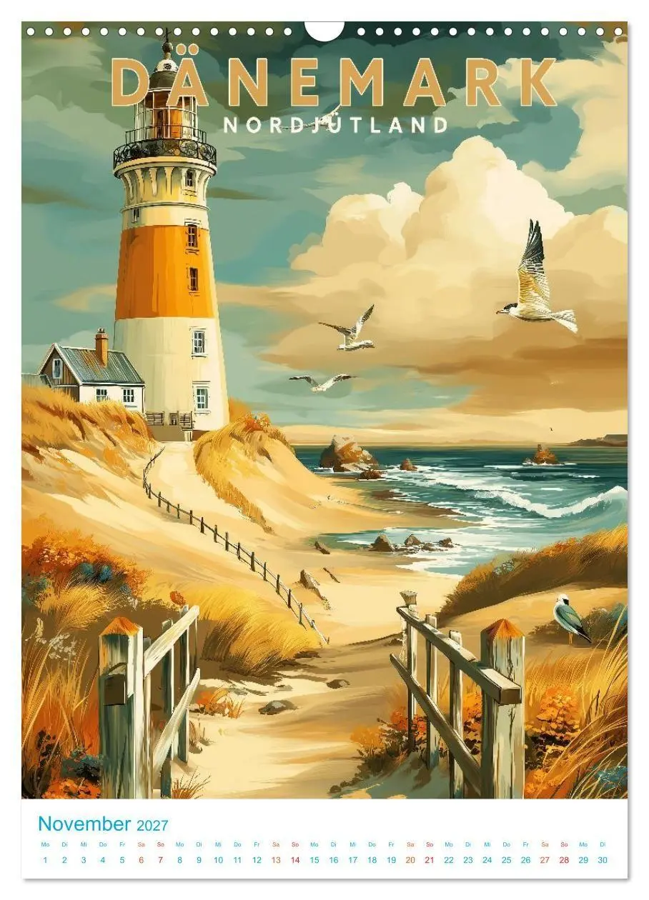 Bild: 9783516818192 | Dänemark - Old School Poster Style (Wandkalender 2027 DIN A3 hoch),...