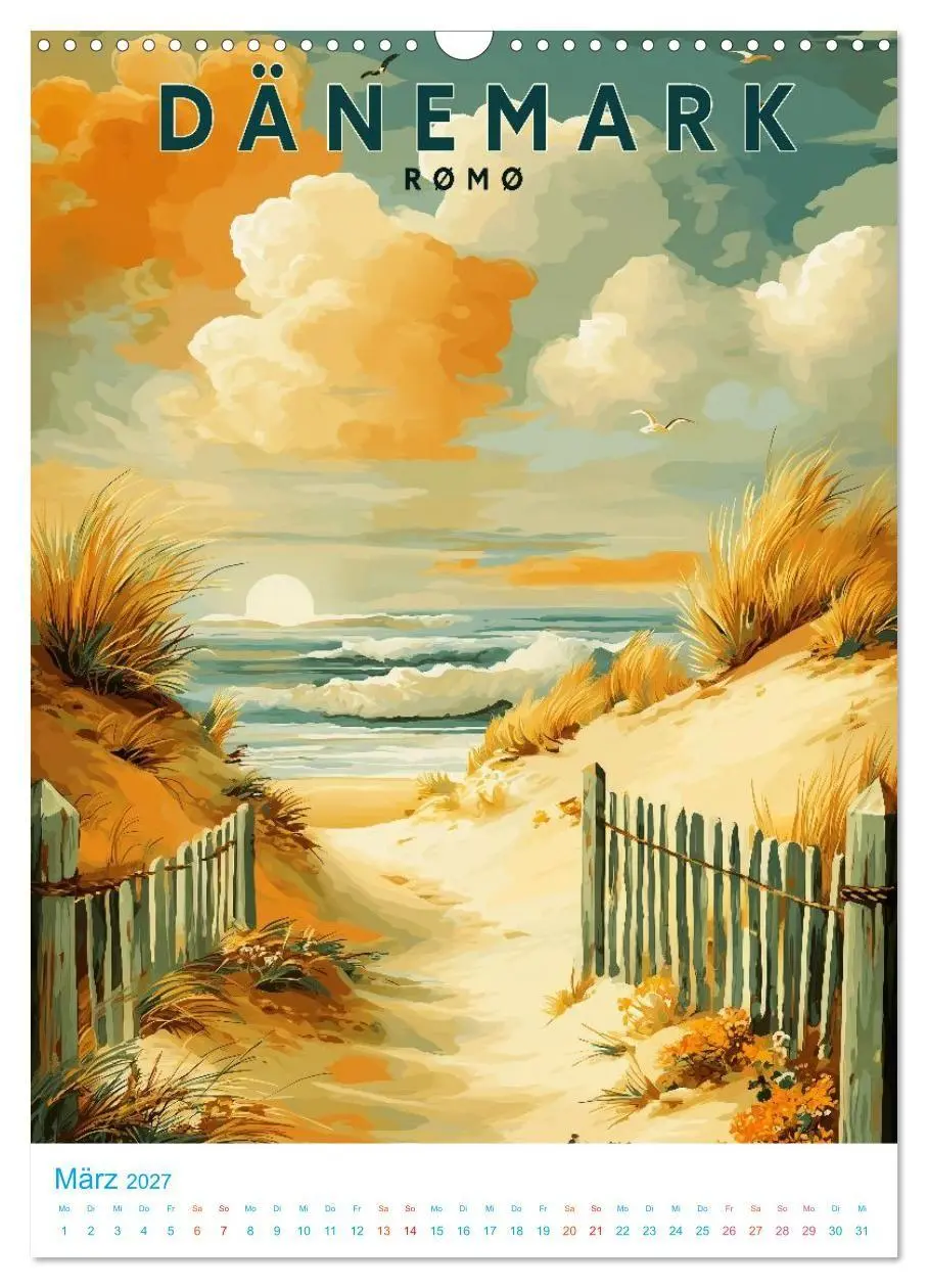 Bild: 9783516818192 | Dänemark - Old School Poster Style (Wandkalender 2027 DIN A3 hoch),...