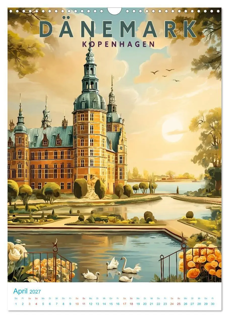 Bild: 9783516818192 | Dänemark - Old School Poster Style (Wandkalender 2027 DIN A3 hoch),...