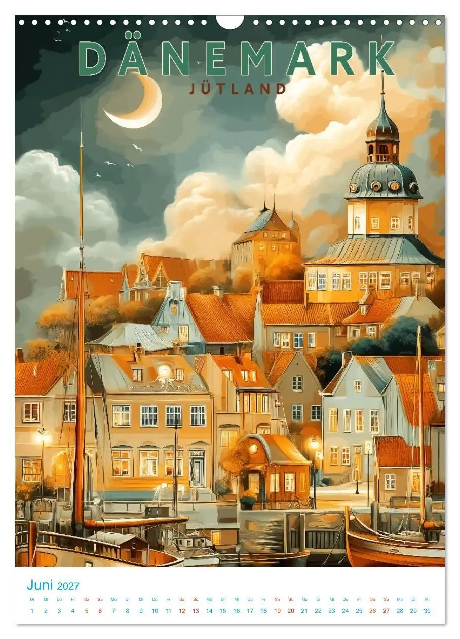 Bild: 9783516818192 | Dänemark - Old School Poster Style (Wandkalender 2027 DIN A3 hoch),...