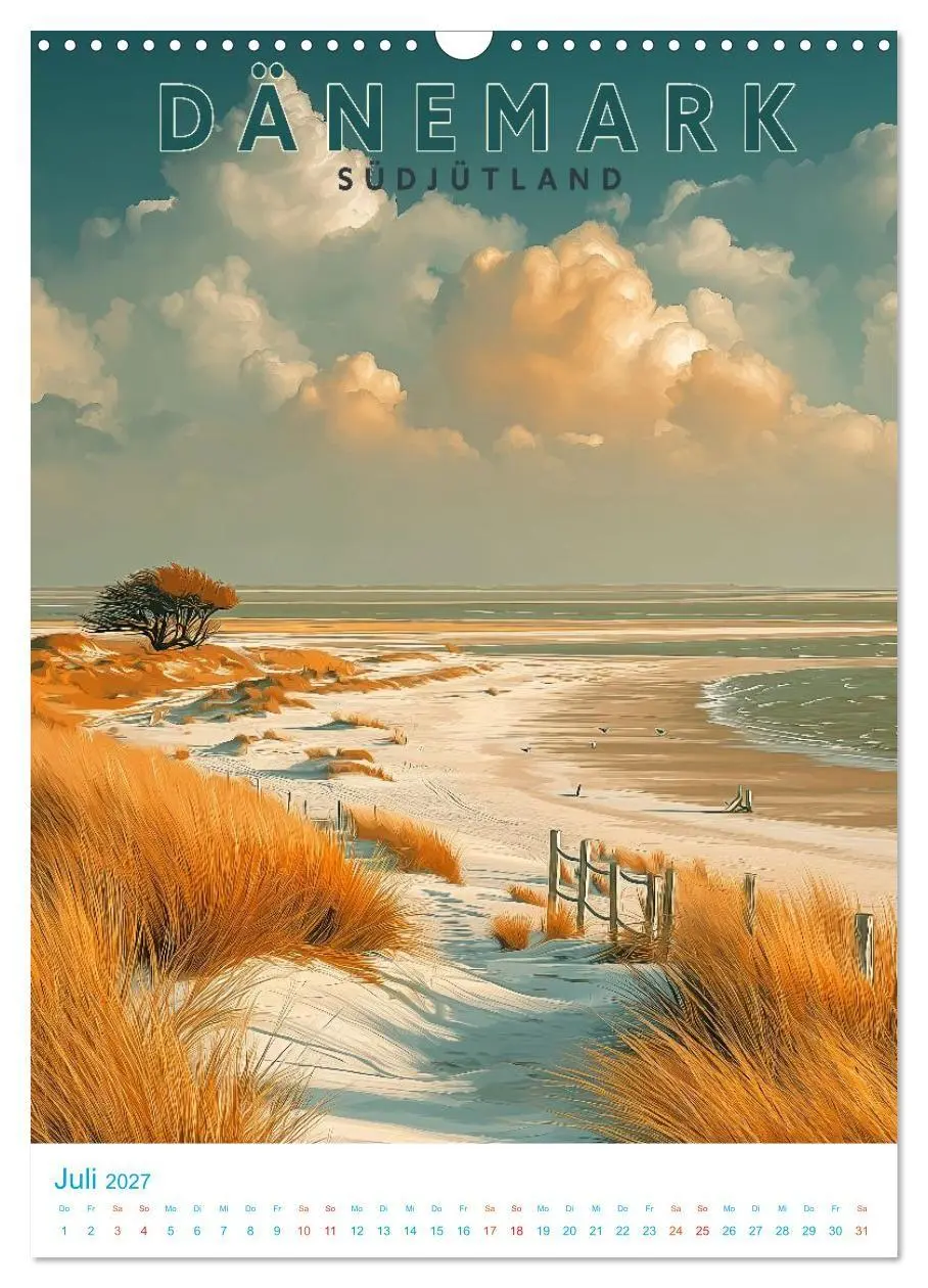 Bild: 9783516818192 | Dänemark - Old School Poster Style (Wandkalender 2027 DIN A3 hoch),...