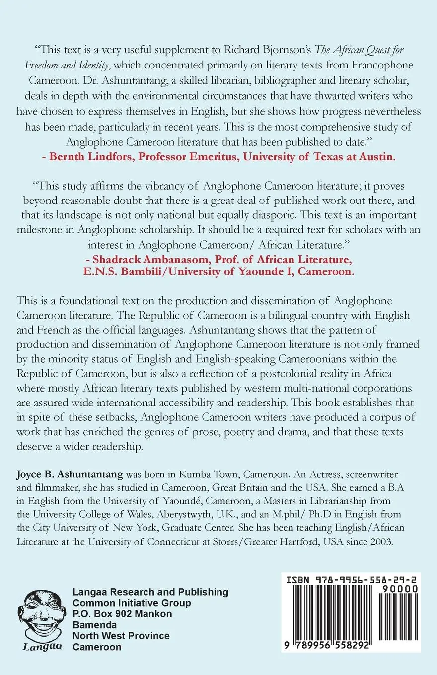 Rückseite: 9789956558292 | Landscaping Postcoloniality. The Dissemination of Cameroon...