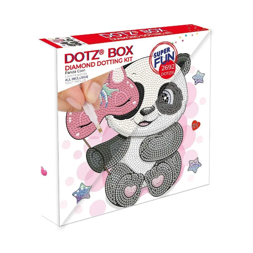 Cover: 4895225928392 | DIAMOND DOTZ - Diamond Painting Panda mit Maske | Kit (Bastelset)