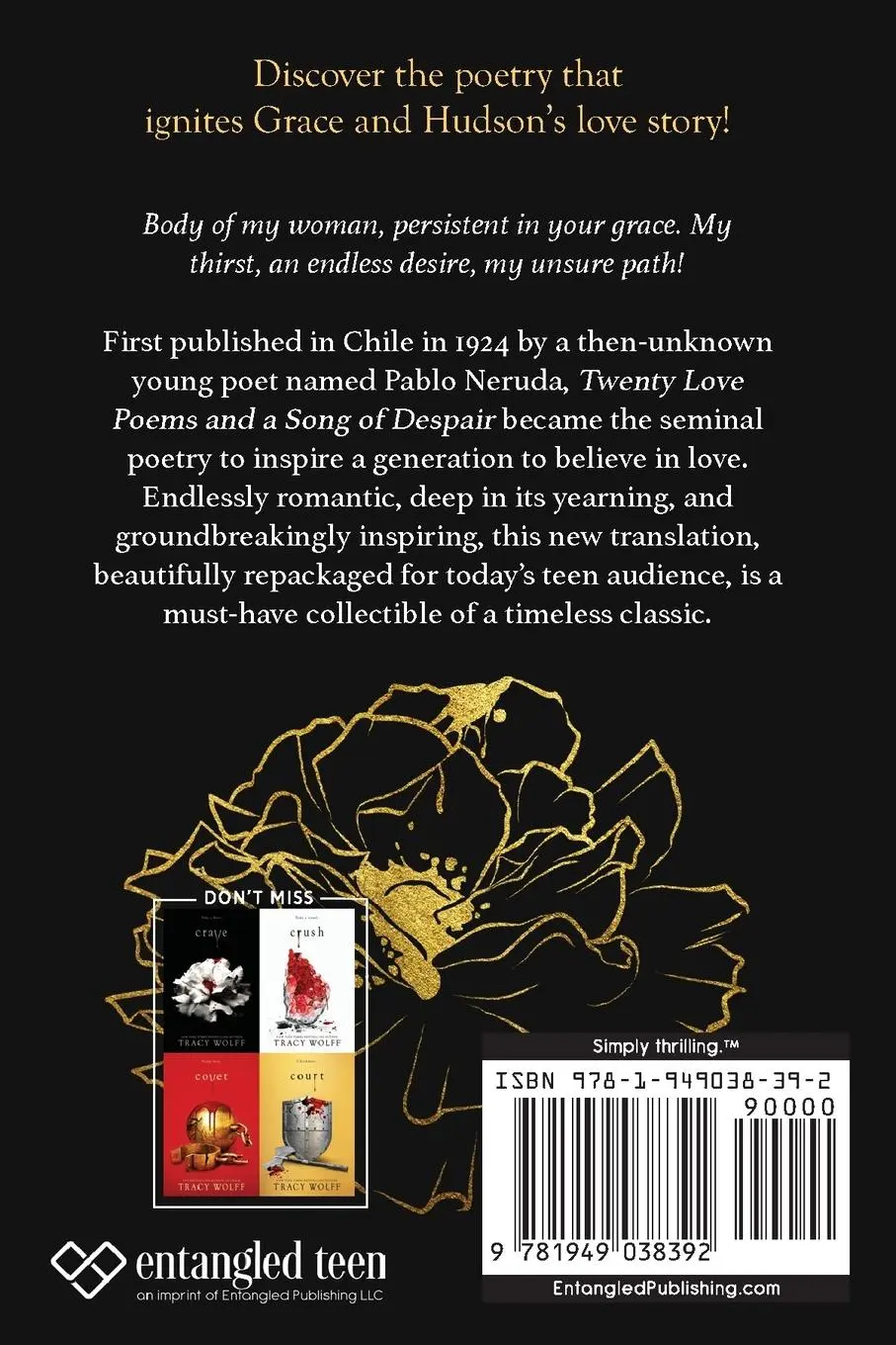 Rückseite: 9781949038392 | Twenty Love Poems and a Song of Despair | Pablo Neruda | Taschenbuch