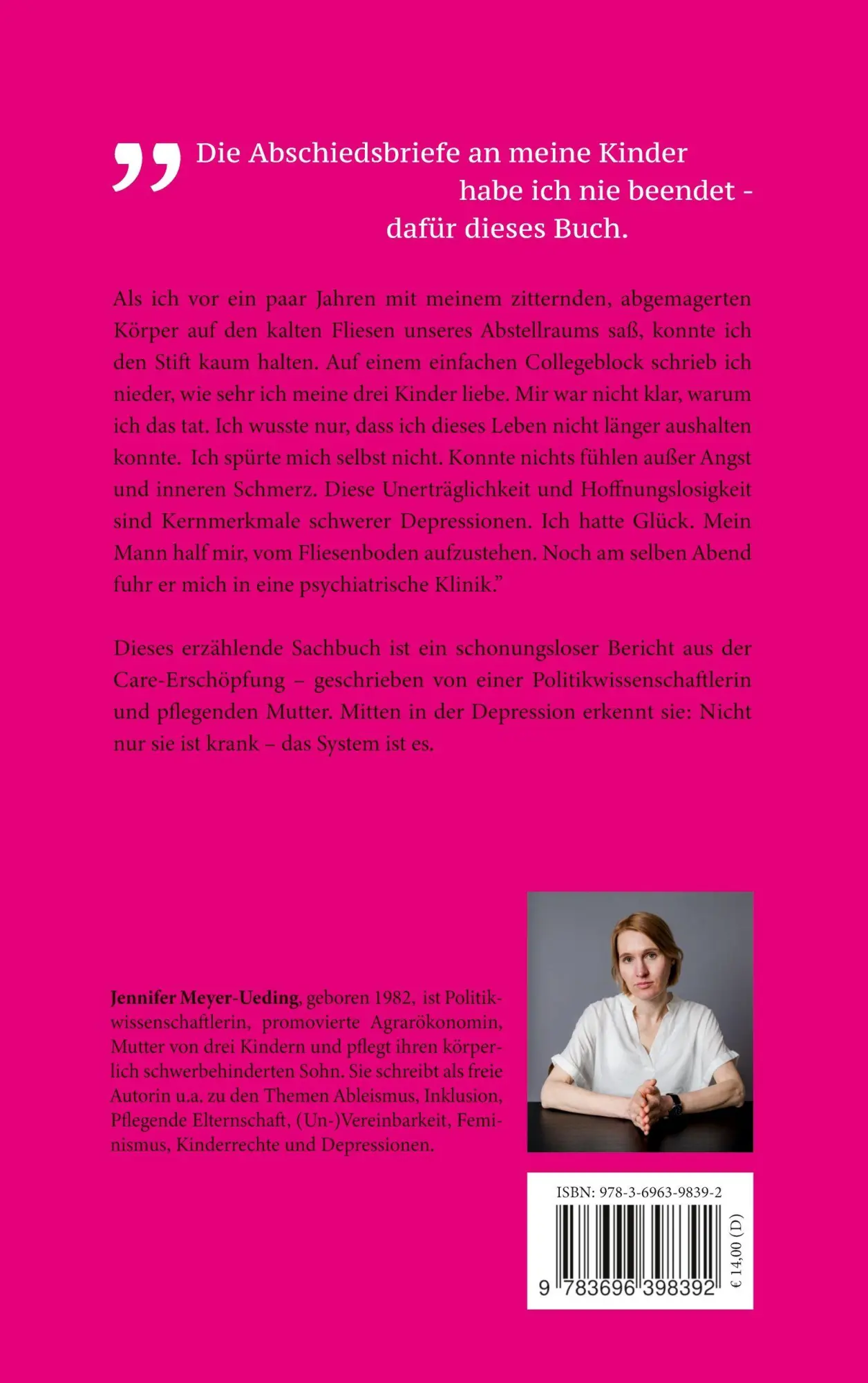 Rückseite: 9783696398392 | Wie will ich leben, damit ich leben will? | Jennifer Meyer-Ueding