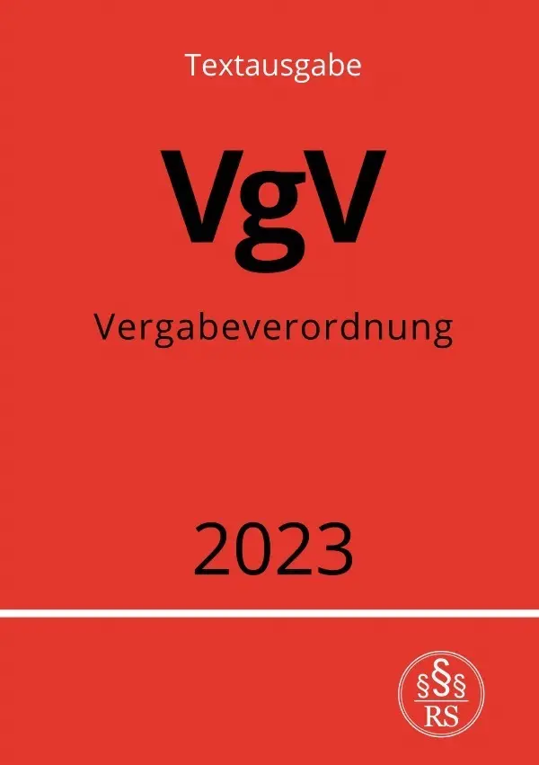 Cover: 9783757538392 | Vergabeverordnung - VgV 2023 | DE | Ronny Studier | Taschenbuch | 2023