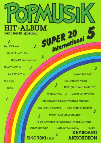Cover: 9790003028392 | Popmusik Hit-Album Super 20: International 5 | Buch | Sikorski Edition