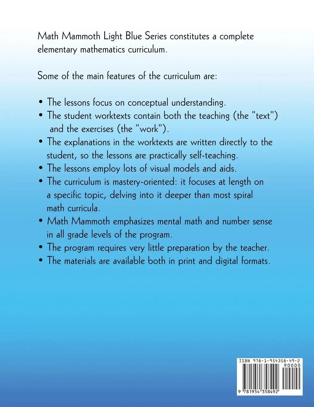 Rückseite: 9781954358492 | Math Mammoth Grade 3-B Worktext, Canadian Version | Maria Miller