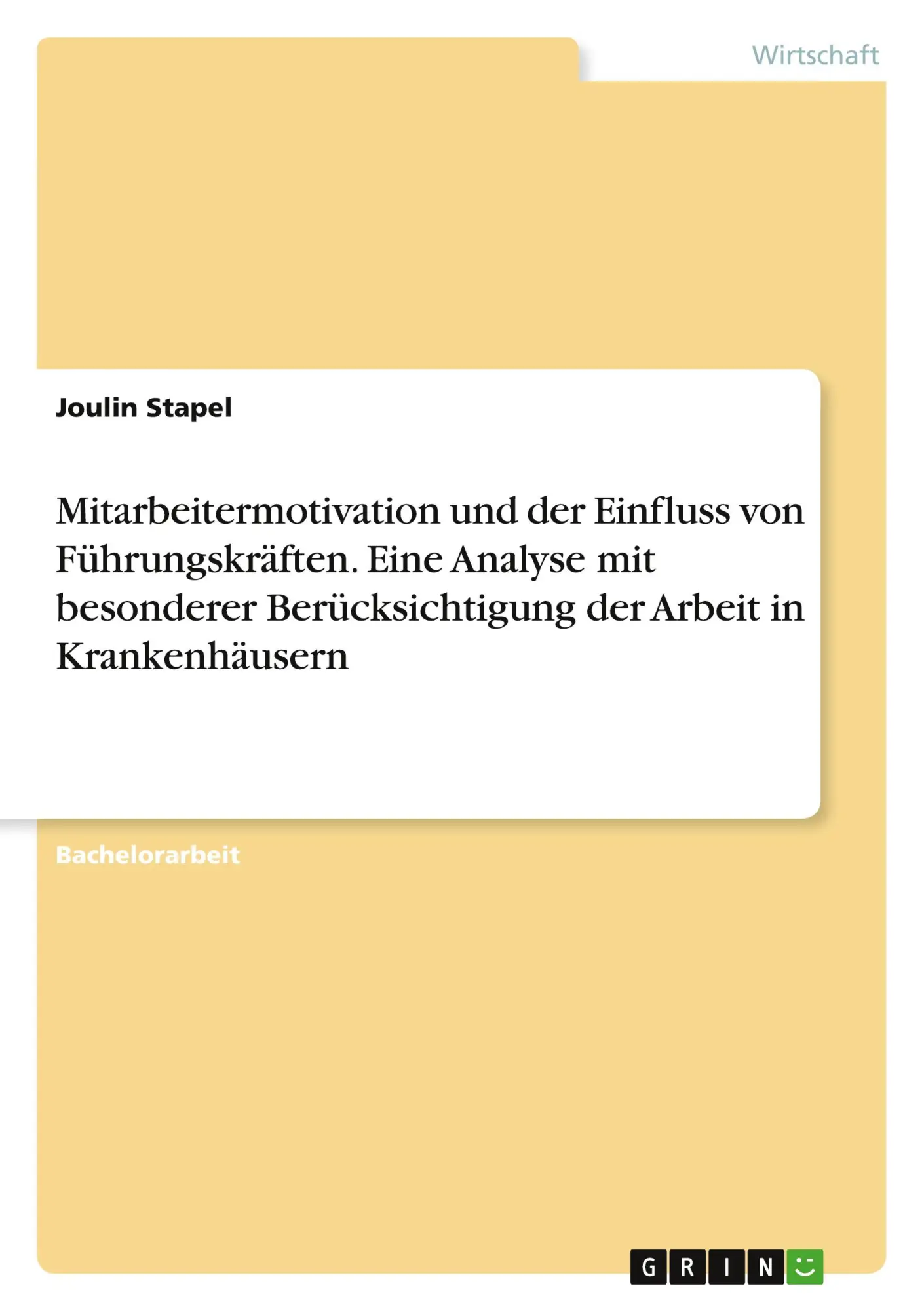 Cover: 9783346678492 | Mitarbeitermotivation und der Einfluss von Führungskräften. Eine...