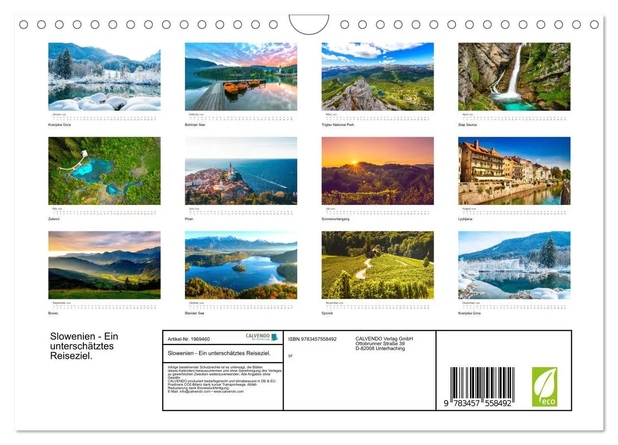 Bild: 9783457558492 | Slowenien - Ein unterschätztes Reiseziel. (Wandkalender 2026 DIN A4...