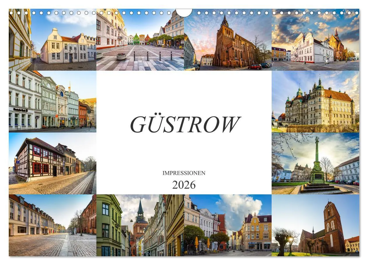 Cover: 9783457798492 | Güstrow Impressionen (Wandkalender 2026 DIN A3 quer), CALVENDO...