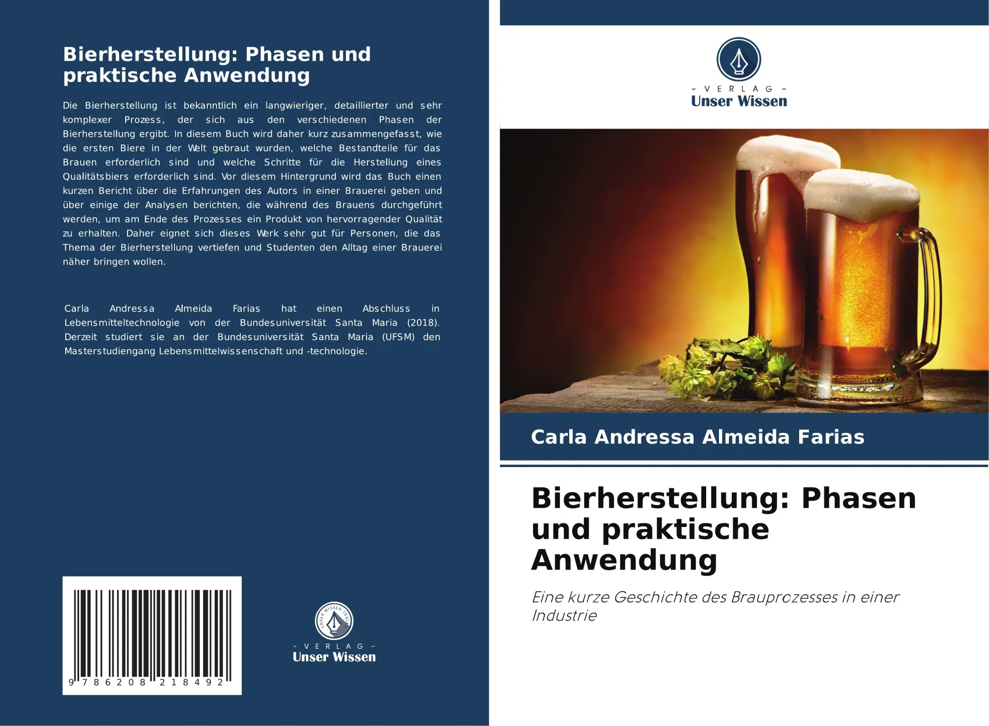 Cover: 9786208218492 | Bierherstellung: Phasen und praktische Anwendung | Farias | Buch