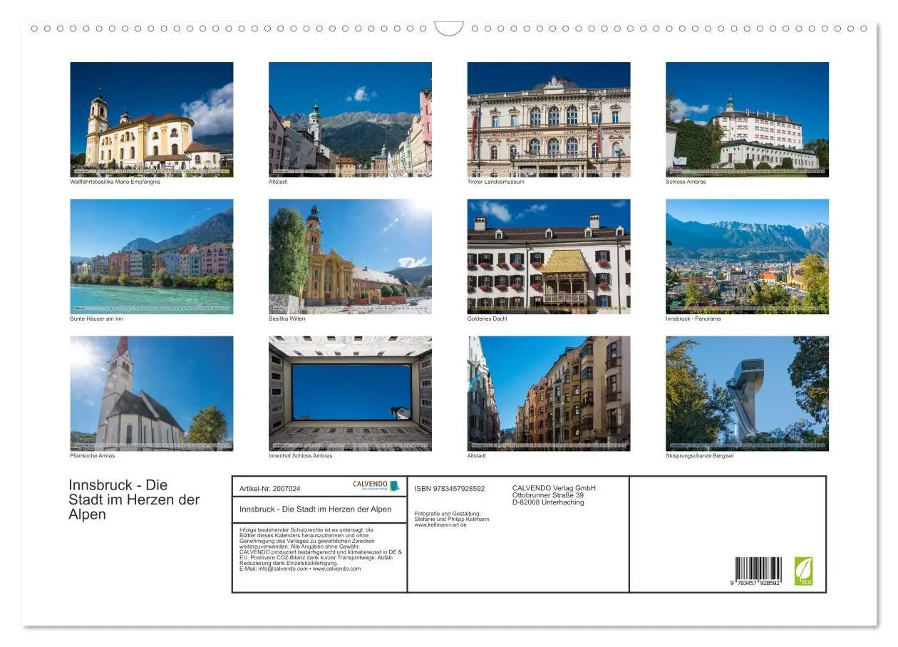 Bild: 9783457928592 | Innsbruck - Die Stadt im Herzen der Alpen (Wandkalender 2026 DIN A2...