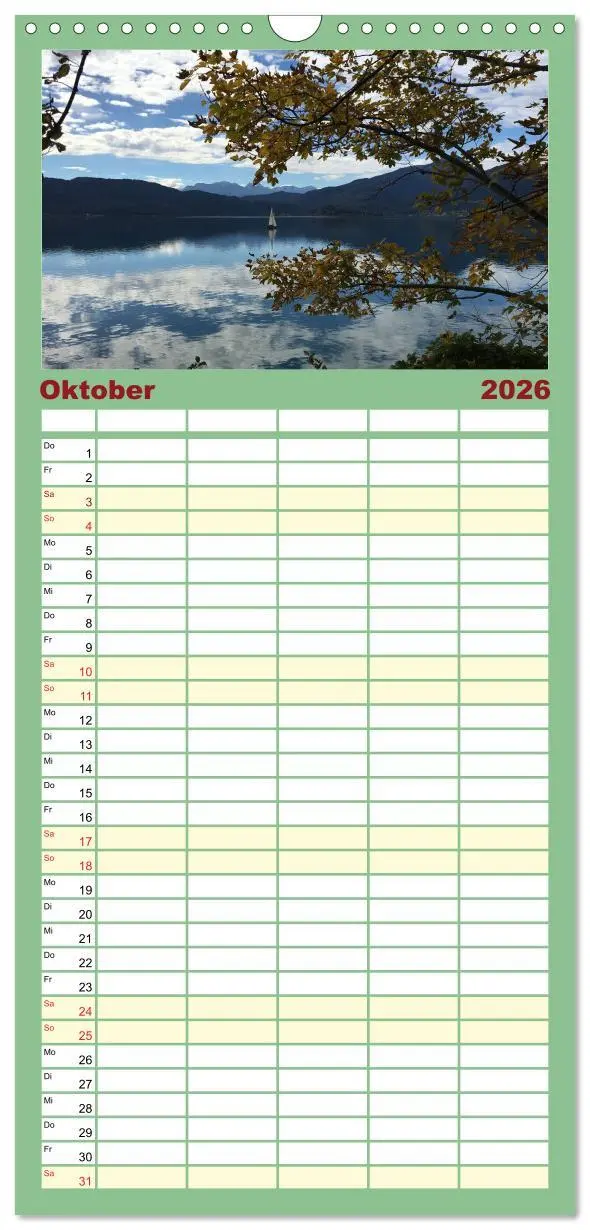 Bild: 9783516498592 | Familienplaner 2026 - Alpenauszeit - Schöne Orte der Alpen mit 5...