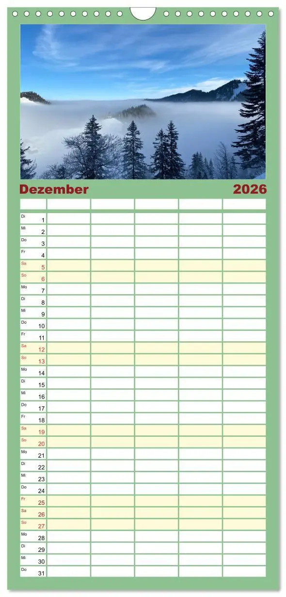 Bild: 9783516498592 | Familienplaner 2026 - Alpenauszeit - Schöne Orte der Alpen mit 5...