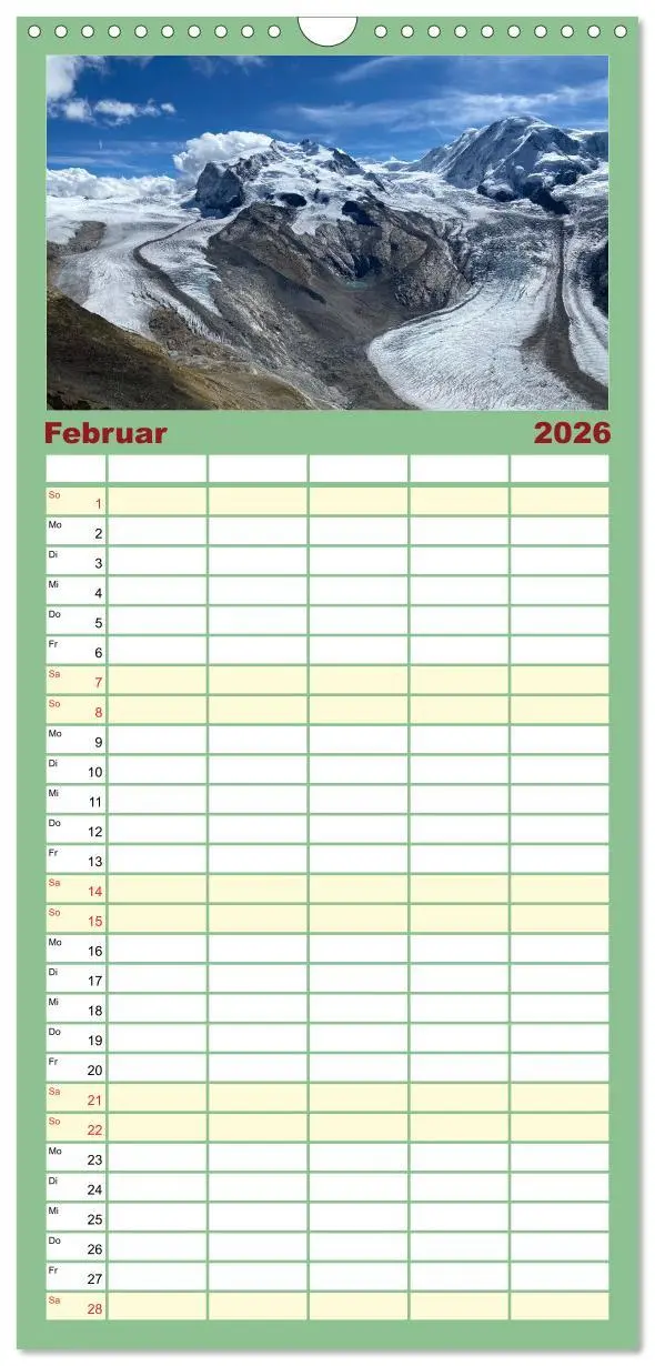 Bild: 9783516498592 | Familienplaner 2026 - Alpenauszeit - Schöne Orte der Alpen mit 5...