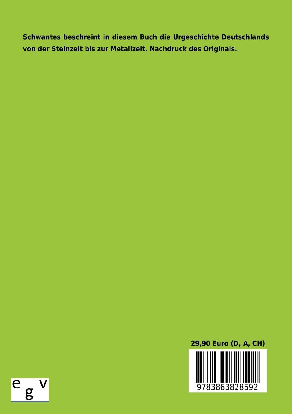 Rückseite: 9783863828592 | Aus Deutschlands Urgeschichte | G. Schwantes | Taschenbuch | 244 S.