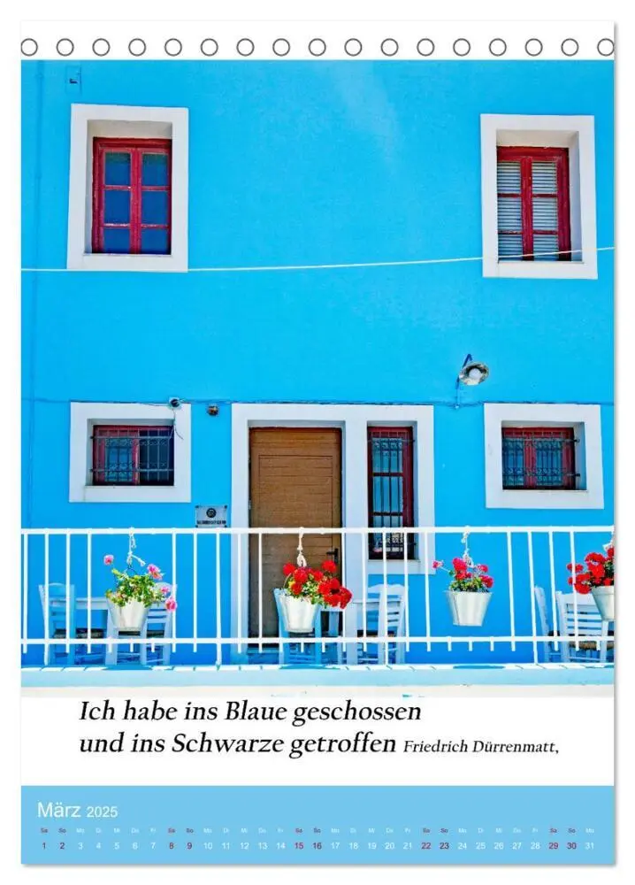 Bild: 9783435688692 | Die Farben blau (Tischkalender 2025 DIN A5 hoch), CALVENDO...