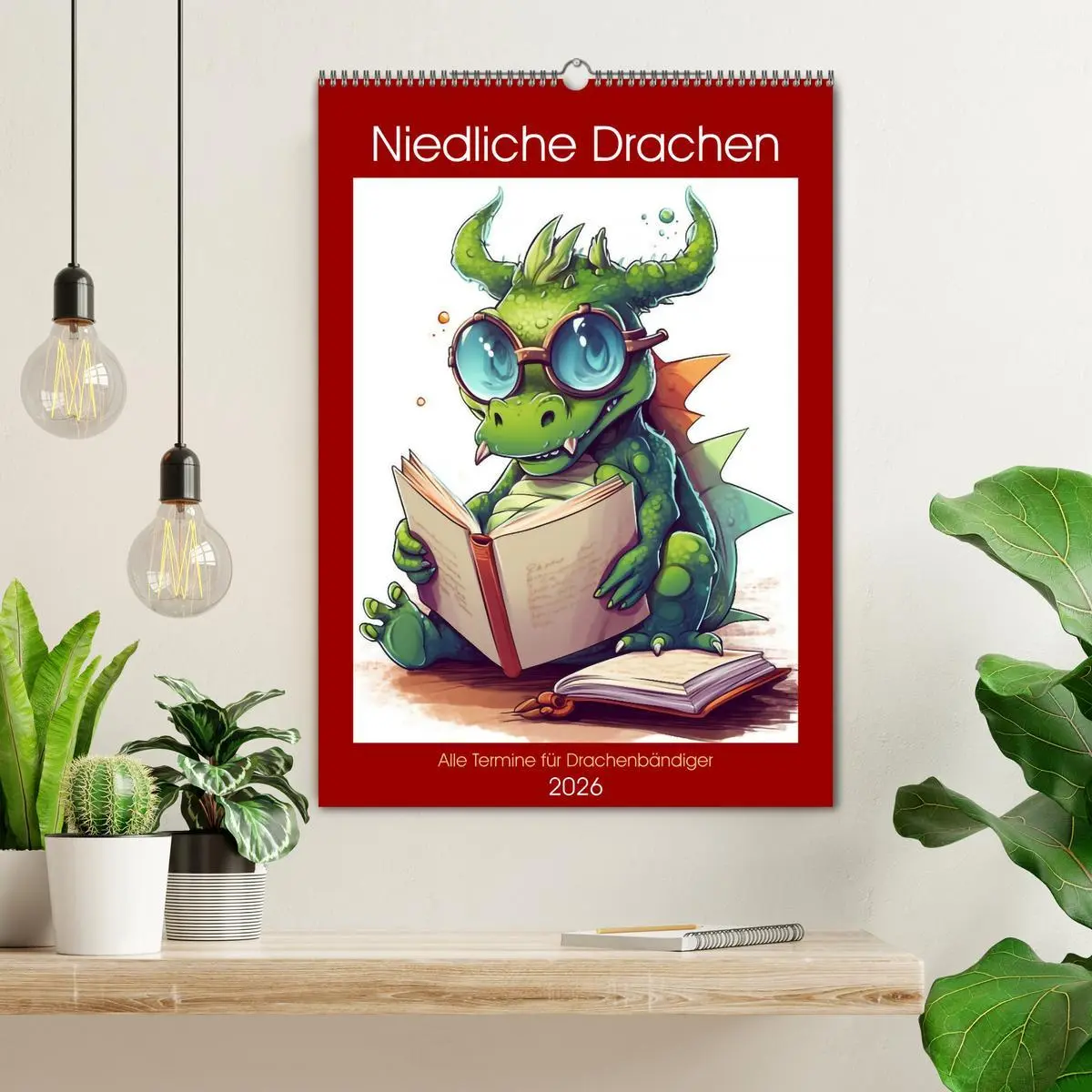 Bild: 9783516318692 | Niedliche Drachen (Wandkalender 2026 DIN A2 hoch), CALVENDO...