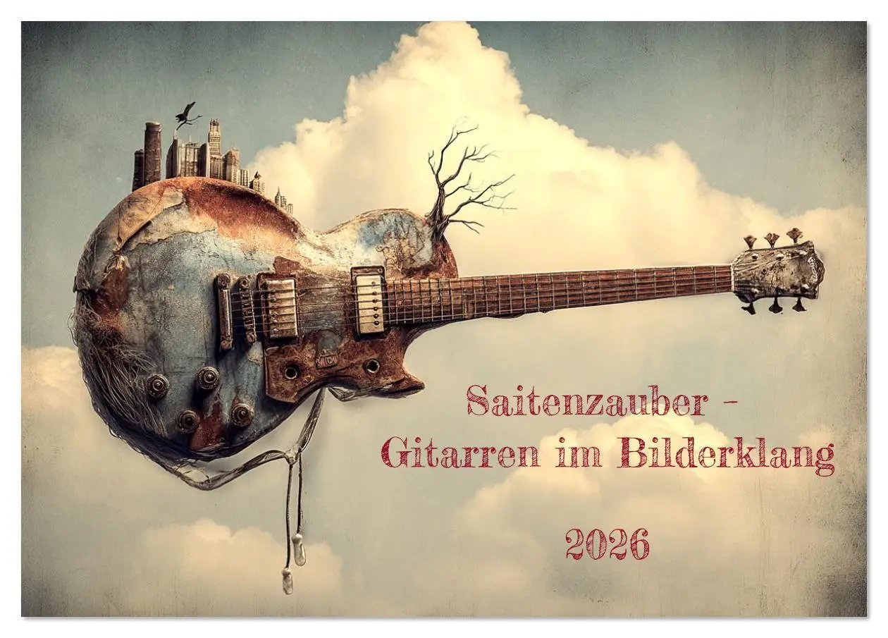 Cover: 9783516628692 | Saitenzauber - Gitarren im Bilderklang (Tischkalender 2026 DIN A5...