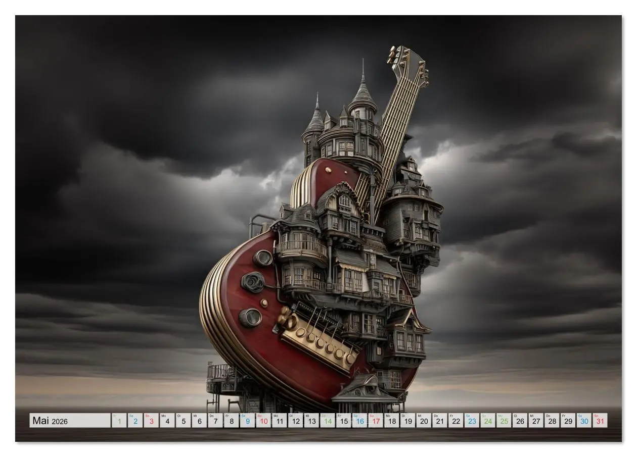 Bild: 9783516628692 | Saitenzauber - Gitarren im Bilderklang (Tischkalender 2026 DIN A5...