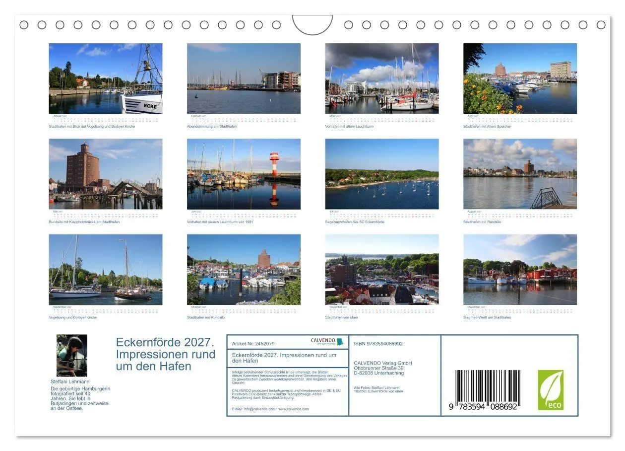 Bild: 9783594088692 | Eckernförde 2027. Impressionen rund um den Hafen (Wandkalender 2027...