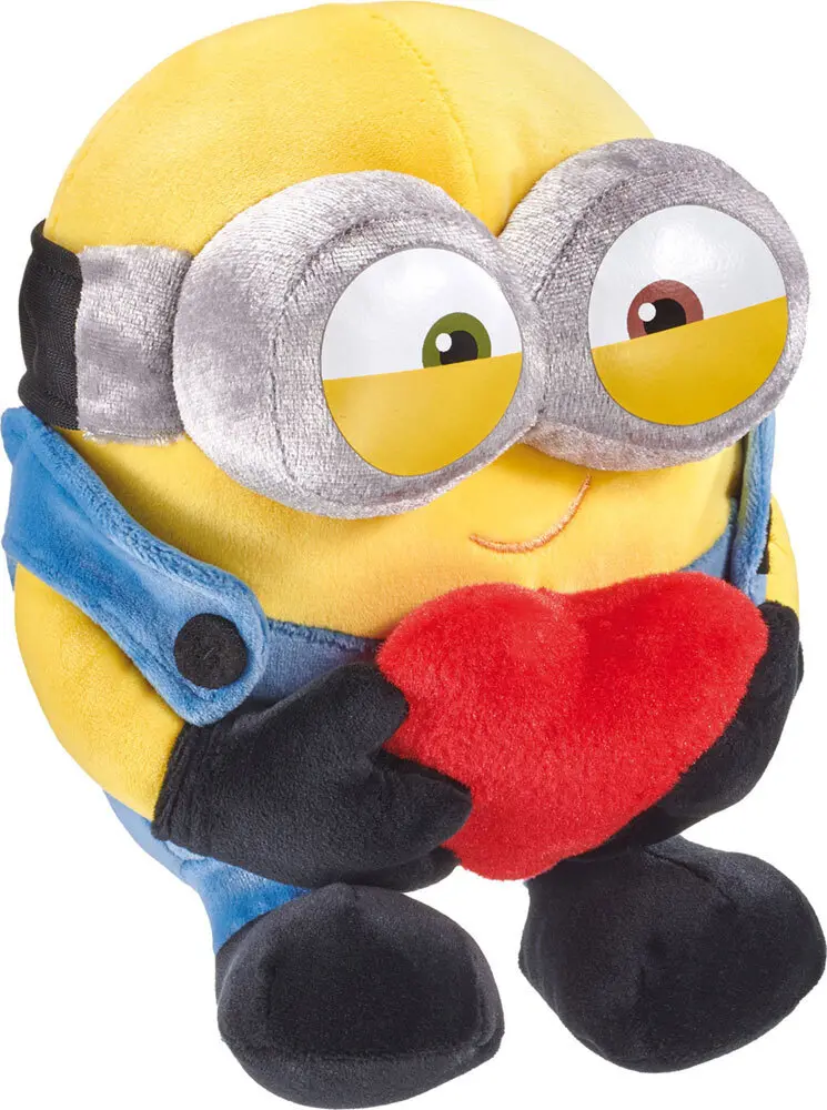 Bild: 4001504428792 | Minions, Bob mit Herz, 22 cm | Plüschspielzeug | Polybeutel | 42879