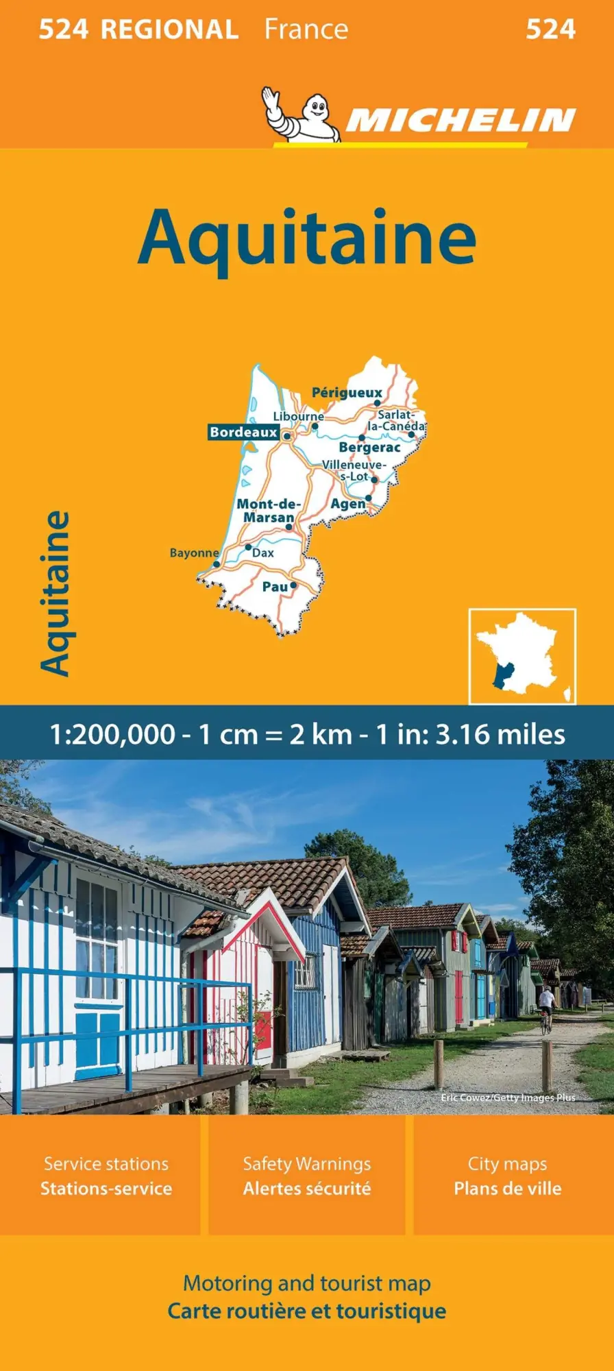 Cover: 9782067258792 | Aquitaine - Michelin Regional Map 524 | Michelin | (Land-)Karte | 2023