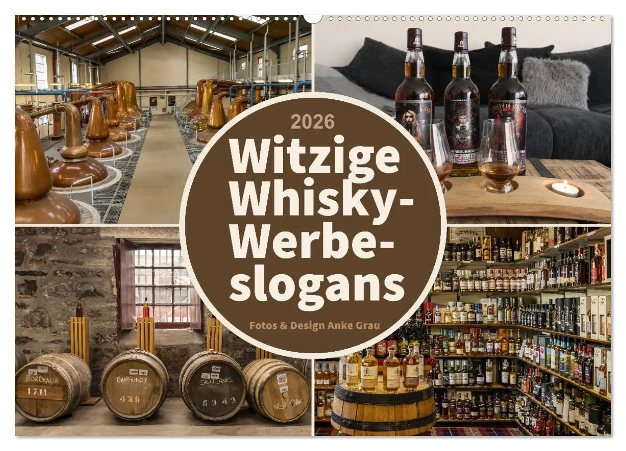 Cover: 9783457388792 | Witzige Whisky-Werbeslogans (Wandkalender 2026 DIN A2 quer),...