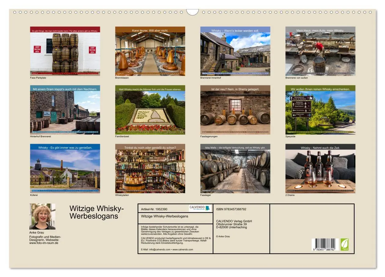 Bild: 9783457388792 | Witzige Whisky-Werbeslogans (Wandkalender 2026 DIN A2 quer),...