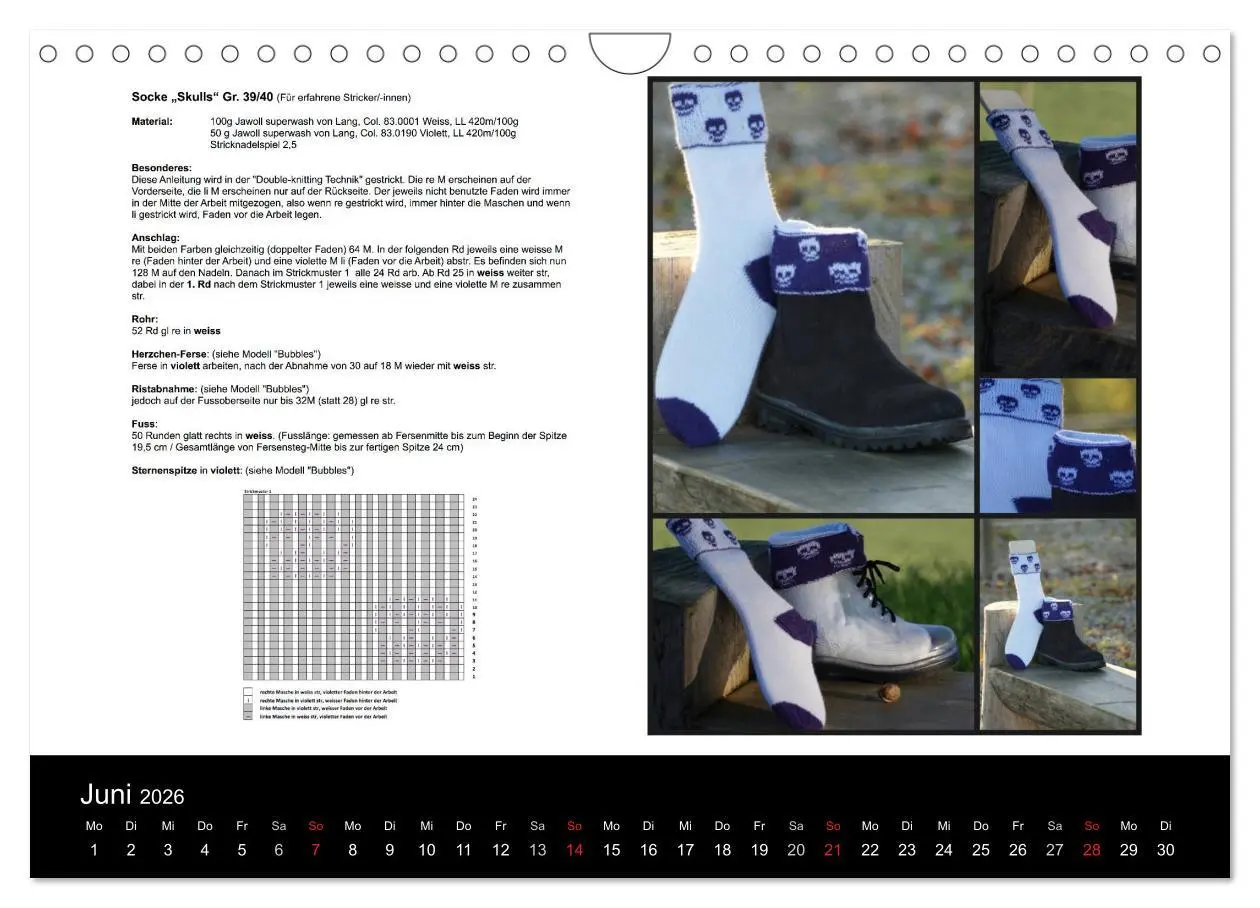 Bild: 9783516098792 | Sockenkalender Bootsocks 2026 (Wandkalender 2026 DIN A4 quer),...