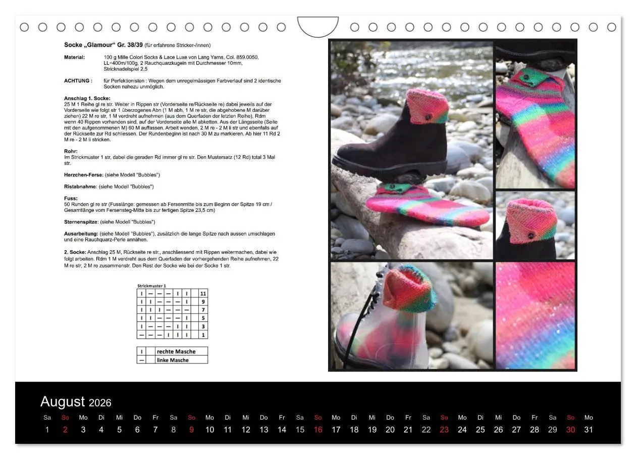 Bild: 9783516098792 | Sockenkalender Bootsocks 2026 (Wandkalender 2026 DIN A4 quer),...