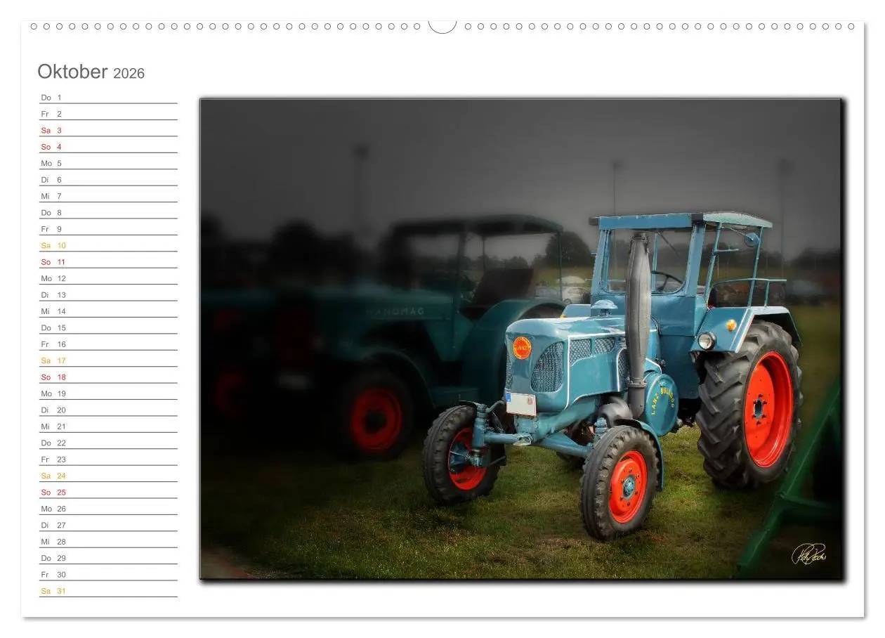 Bild: 9783516238792 | Oldtimer - geliebte Trecker (hochwertiger Premium Wandkalender 2026...