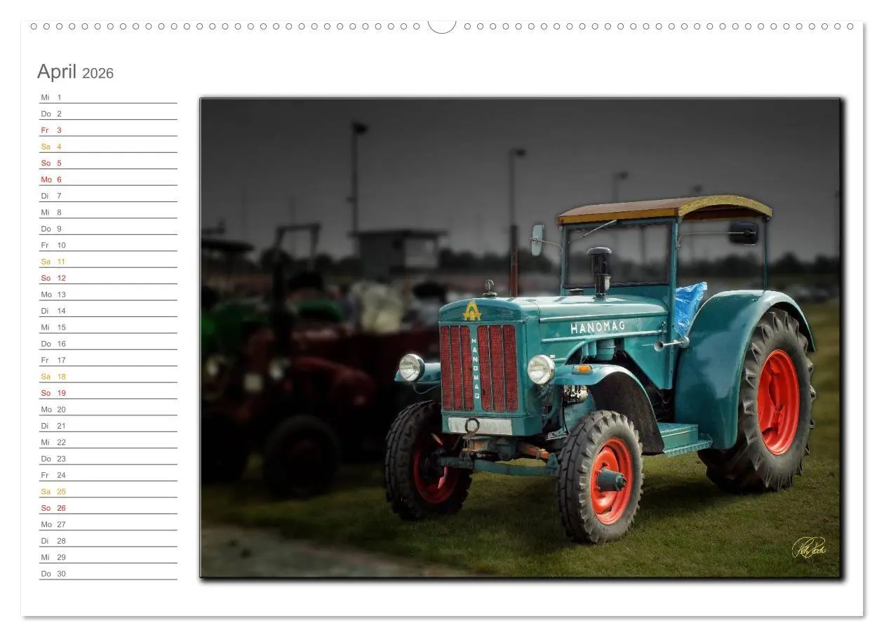 Bild: 9783516238792 | Oldtimer - geliebte Trecker (hochwertiger Premium Wandkalender 2026...