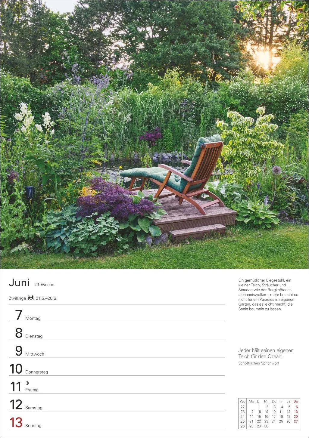 Bild: 9783840038792 | Gartenparadiese Wochenplaner 2027 - 53 faszinierende Fotografien