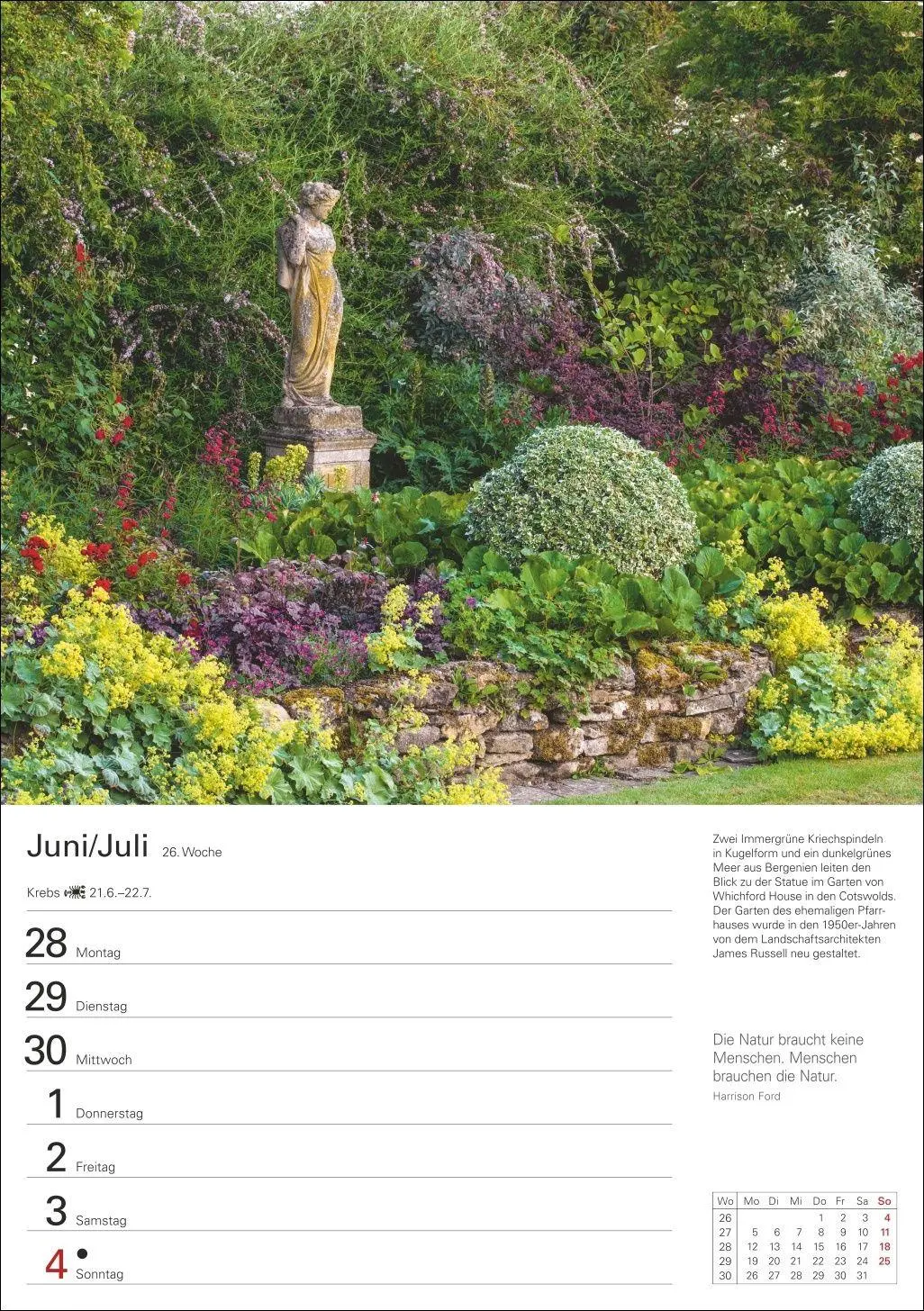 Bild: 9783840038792 | Gartenparadiese Wochenplaner 2027 - 53 faszinierende Fotografien