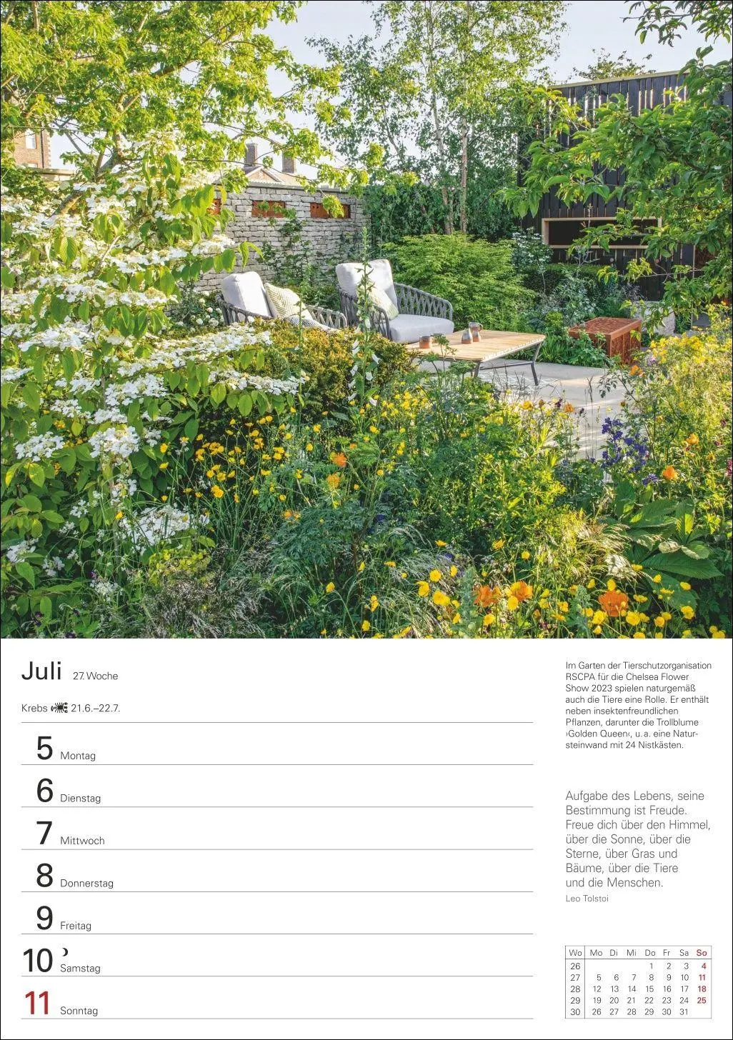 Bild: 9783840038792 | Gartenparadiese Wochenplaner 2027 - 53 faszinierende Fotografien