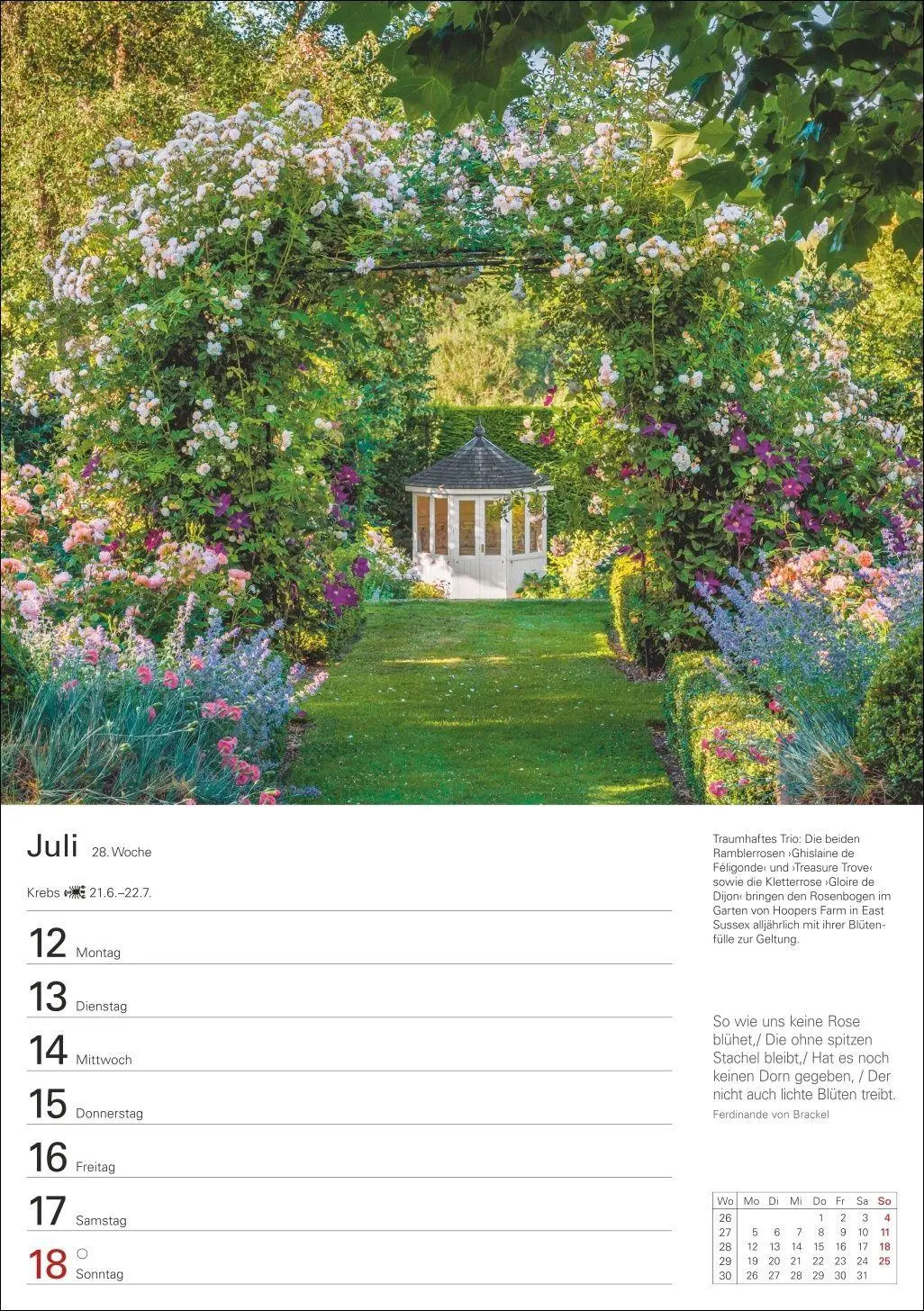 Bild: 9783840038792 | Gartenparadiese Wochenplaner 2027 - 53 faszinierende Fotografien