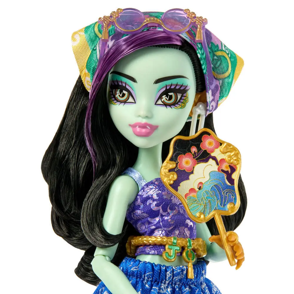 Bild: 194735288892 | Monster High Verborgene Schätze Oase Jinafire | Offene Verpackung