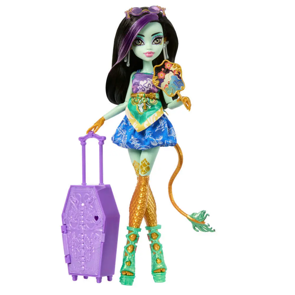 Bild: 194735288892 | Monster High Verborgene Schätze Oase Jinafire | Offene Verpackung