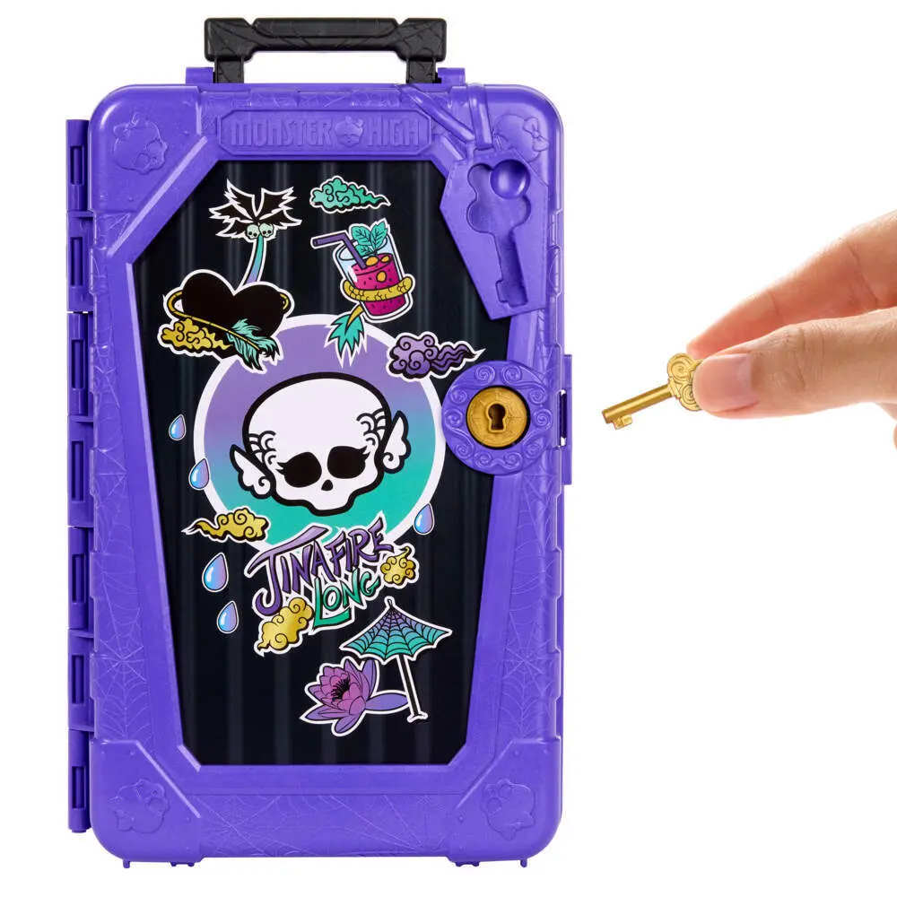 Bild: 194735288892 | Monster High Verborgene Schätze Oase Jinafire | Offene Verpackung